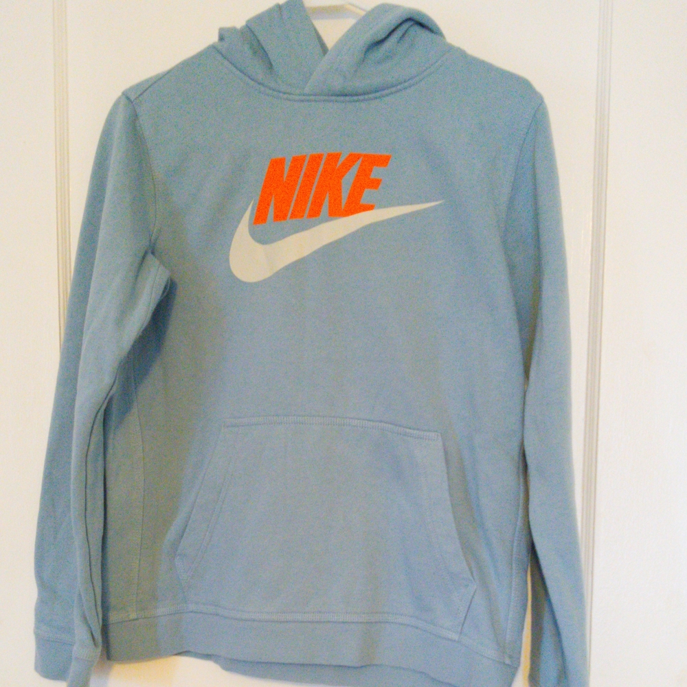 Nike Orange and Blue Pullover Sweatshirt